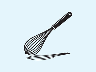 Baking Whisk Silhouette Vector