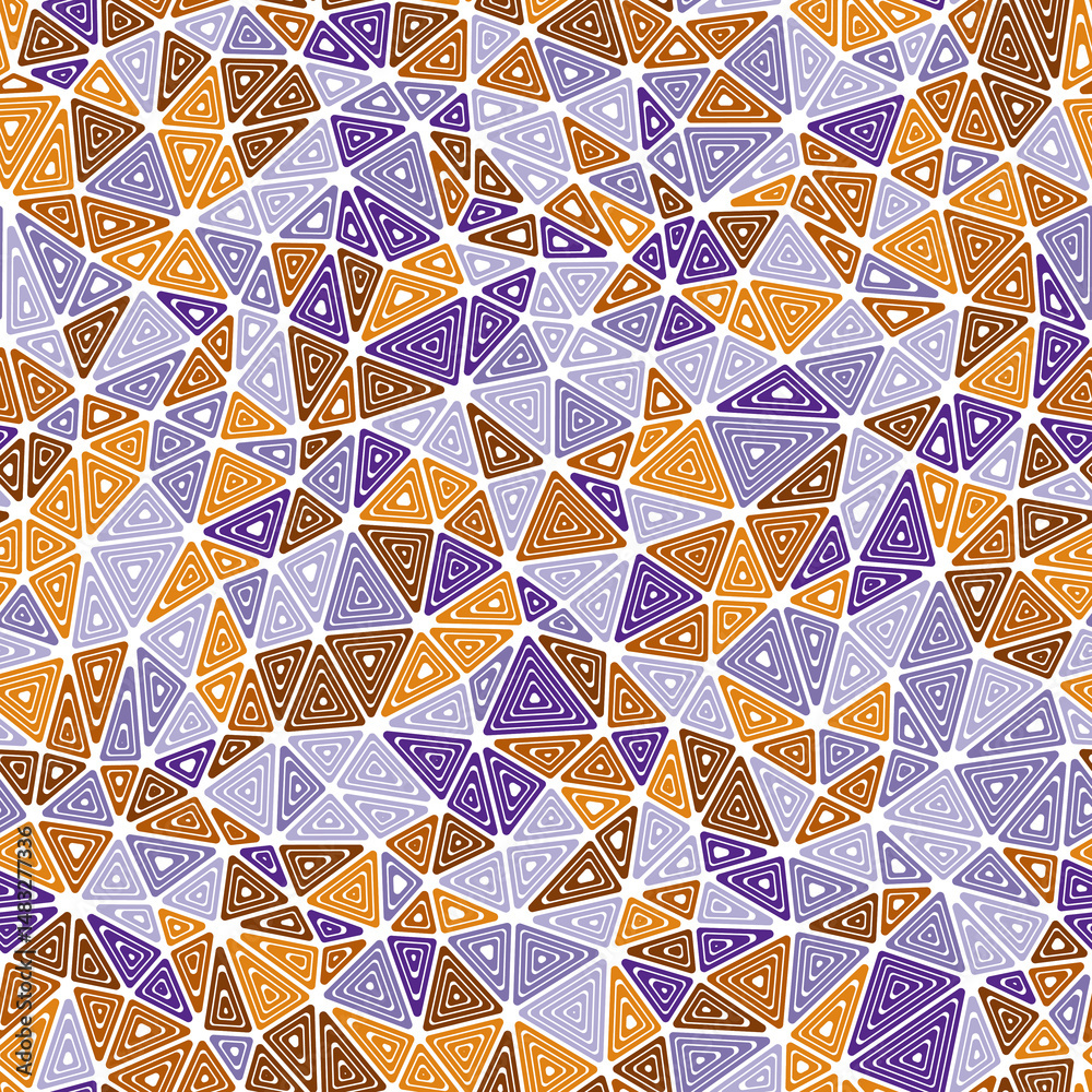 Poster background with triangles pattern. multiple repeated inner triangles. compact shape size. multiple c