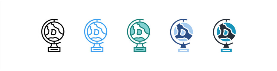 Globe Icon In Different Style Vector