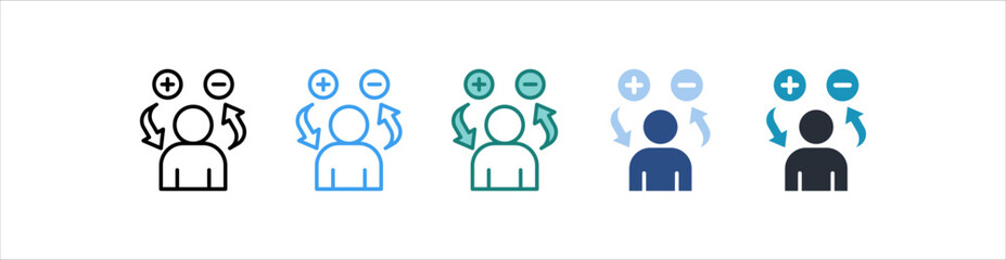 Attitude Icon In Different Style Vector