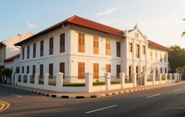 Stillness and structure — morning in the old Dutch quarters.