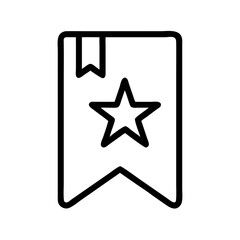 Bookmark Notebook with Star Icon Representing Favorite Notes and Important Marked Content