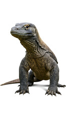 Obraz premium Komodo dragon stares directly ahead