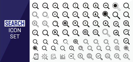 Search Icon Set Magnifying Glass Icons for Web and App Design
