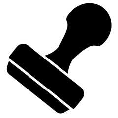 A black and white image of a rubber stamp used for authentication