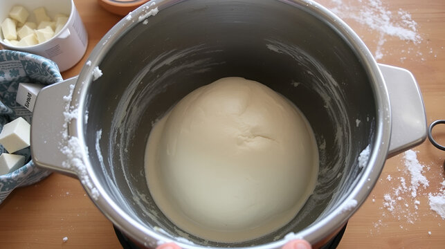 Autolyse. Dough is ready to be made into ball