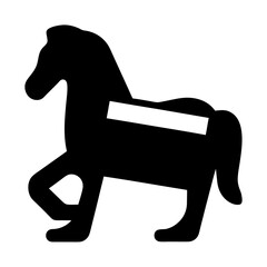 Silhouette of a horse in stride, showcasing its form and movement