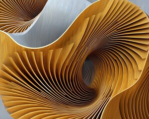 Abstract wood spiral design