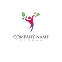 Human character logo sign