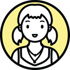 Vector avatar people line marker black cartoon profile picture people