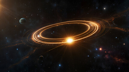 "Teleportation ring network linking distant solar systems"


