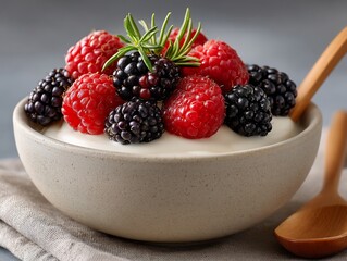 Berry bowl Creamy delight with natures treasures