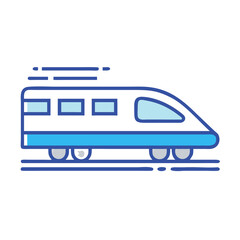 High-Speed Train Symbol Representing Fast Railway Transportation