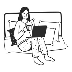 relax-woman-enjoy-resting-wear-pajama-sitting-on-b (1).eps