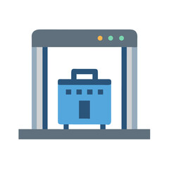 Luggage Scanner at Airport Icon Representing Security Screening and Travel Safety