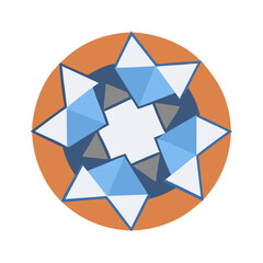 Mandala Icon Representing Spirituality and Geometric Art