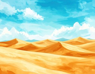 desert landscape with mountains