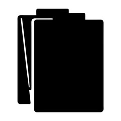 Stacked File Folders Icon Design, Symbolizing Document Management and File Organization