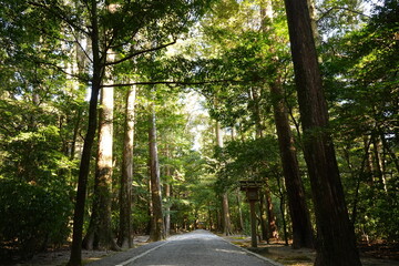 Pilgrimage Path to Takiharanomiya or Ise Jingu Shrine Naigu in Mie, Japan - 日本 三重...