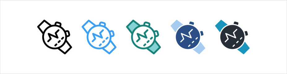 Fitness Tracker Icon In Different Style Vector