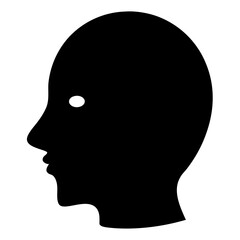 Silhouette of a Human Head in Profile Illustrating Concepts of Identity