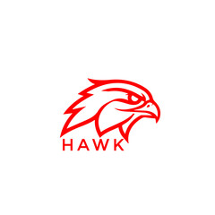 Hawk Head Logo for  Hawk Supplies Strong and Modern Vector Graphic