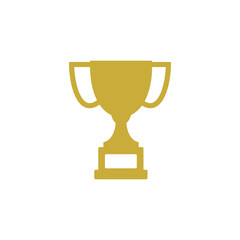Cup trophy icon. Winner award sign isolated on white background
