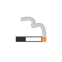 Cigarette, simple icon isolated on white background