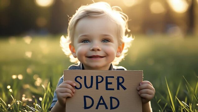 Ni&ntilde;o celebrando el dia del Pap&aacute;