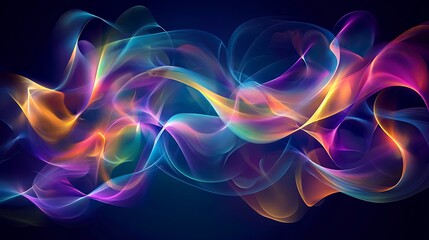 Obraz premium Abstract colorful smoke waves background design for wallpaper and digital art creative projects