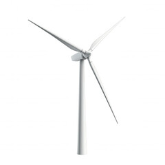 Harnessing wind energy turbine technology in nature industrial environment aerial view renewable resources