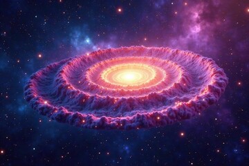 Vast, swirling cosmic galaxies in deep space, vibrant colors and celestial dust , stars, celestial