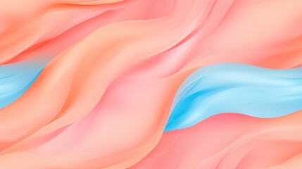 Abstract Seamless Fluid Geometric Pattern in Soft Pastel Colors