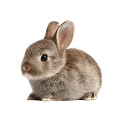 Fototapeta premium Precious Baby Bunny - Adorable Newborn Rabbit , isolated on white background png
