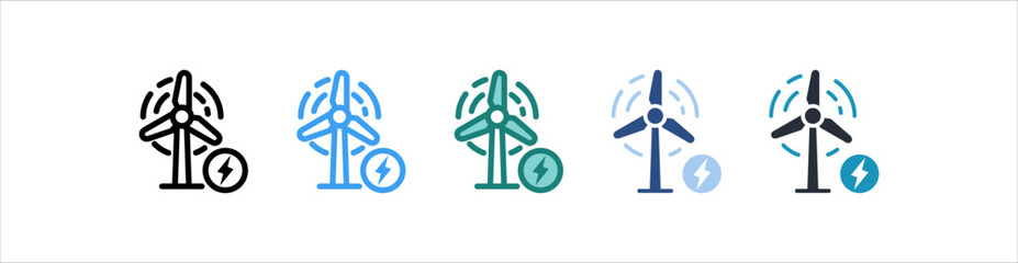 Turbine Icon In Different Style Vector