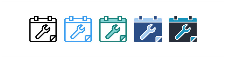 Maintenance Icon In Different Style Vector