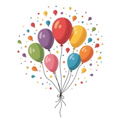 Vibrant 18th Birthday, Colorful Balloons, Festive Indoor Setting