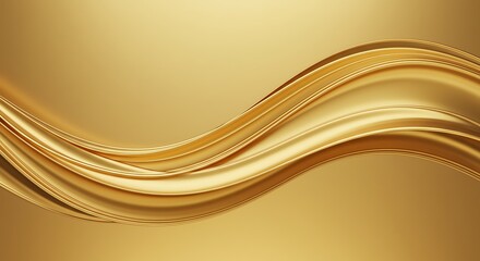 Abstract Gold Waves, Luxury Fluid Background