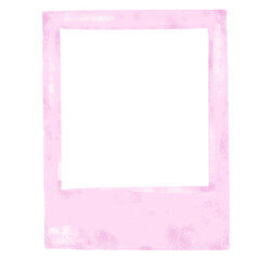 blank empty pink pastel grunge brush instant photo paper frame crayon doodle kids watercolor illustration png clipart cutout sticker
