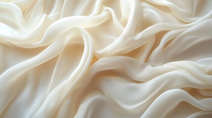 Obraz premium Soft, flowing cream-colored fabric texture.