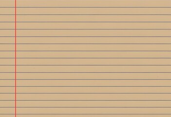 Top-view of blank ruled notebook paper on a clean background. Ideal for stationery, education, note-taking, or writing-themed designs and mockups.