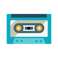 Fototapeta premium Audio Cassette Tape Icon Representing Vintage Music and Analog Sound Recording