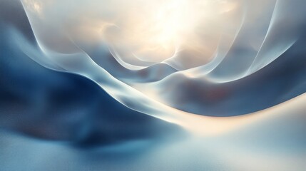 Abstract design of flowing, luminous fabric.