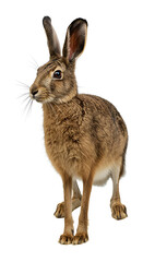 Fototapeta premium Standing hares captivating gaze and stance