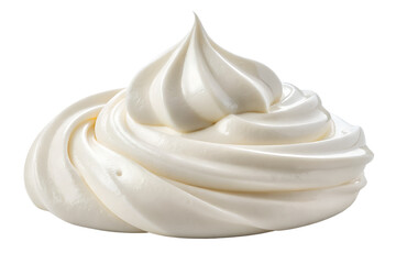 white cream pile isolated on white or transparent png