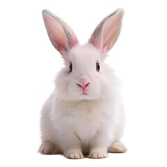 Obraz premium White rabbit isolated on transparent background 