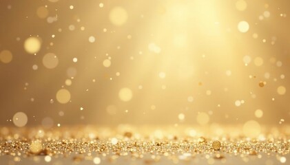 Elegant gold anniversary banner with sparkling confetti, perfect for celebratory events , celebration, milestone, premium