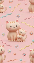 Obraz premium Pastel Purrfection