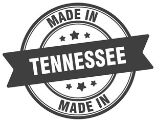 Made in Tennessee round sign. Made in Tennessee stamp.