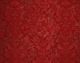 Rich red damask wallpaper, ornate & elegant floral pattern , home decor, brocade pattern